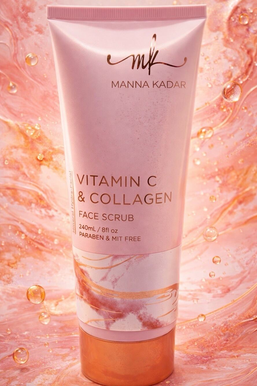 Manna Kadar - Vitamin C & Collagen - Face Scrub - 6.76 fl oz/ 200 mL